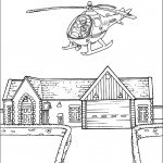 דף צביעה תום טס מעל תחנת הכיבוי