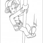 דף צביעה סמי הכבאי מטפס על צינור