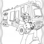 דף צביעה סמי הכבאי ליד משאית הכיבוי