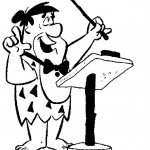 דף צביעה פרד מנצח על התזמורת