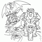 דף צביעה פרד וברני משתעשעים