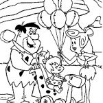 דף צביעה משפחת קדמוני יוצאת לטיול