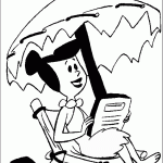 דף צביעה וילמה נחה בחוף הים