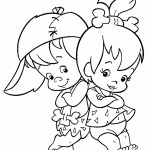 דף צביעה התינוקת פבלס וחברה למשחקים