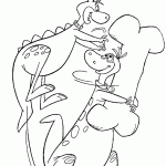 דף צביעה דינו הדינוזאור והופי הקנגורו משחקים