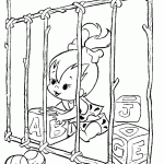 דף צביעה פבלס משחקת בקוביות