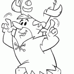 דף צביעה פרד קדמוני משתעשע