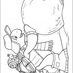 דף צביעה פרנקלין דוחף אבן גדולה