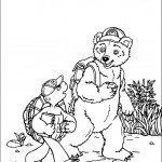 דף צביעה פרנקלין והדוב חברו הטוב