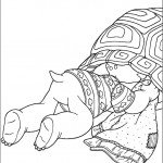 דף צביעה מי זוחל מתחת לשריון הצב