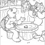 דף צביעה הזאב מצלם את פרנקניל הצב