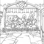 דף צביעה פרנקניל וחבריו בגלידריה