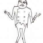 דף צביעה המלצר במפלצת של מלון