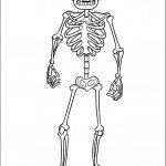 דף צביעה שלד במפלצת של מלון