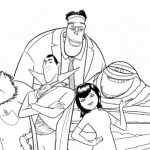 דף צביעה הדמויות מבית ספר למפלצות