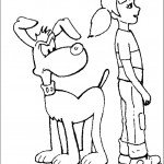 דף צביעה קרן והכלב מוח