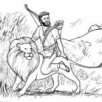 דף צביעה בר כוכבא רוכב על האריה