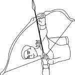 דף צביעה חץ וקשת 3