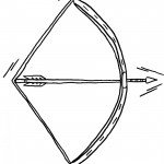 דף צביעה חץ וקשת 1