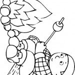 דף צביעה ילד מכניס מרשמלו למדורה