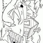 דף צביעה כלב מביא עצים למדורה