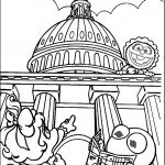 דף צביעה החבובות בביקור בבית הלבן