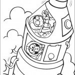 דף צביעה החבובות טסות בחללית