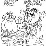 דף צביעה פונזי מגיש לחיה בקבוק חלב