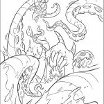 דף צביעה שודד ים בזרועות התמנון