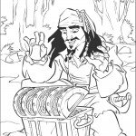 דף צביעה קפטן ג'ק ספארו ותיבת האוצרות