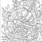 דף צביעה שודדים בדו קרב על גלגל מים