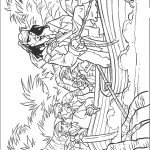 דף צביעה קפטן ג'ק עם חברים בסירה