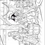 דף צביעה וויל וקפטן ספארו בחדרו של הקפטן