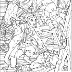 דף צביעה קרבות שודדים על סיפון האוניה