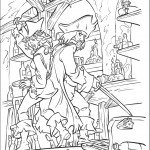 דף צביעה קפטן ג'ק משתעשע בביתו