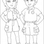 דף צביעה דורה ודייגו