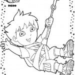 דף צביעה דייגו מטפס הרים