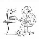 דף צביעה הבובה בראץ ומחשב דף צביעה הבובה בראץ ומחשב