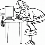 דף צביעה התלהבות רבה מהמחשב דף צביעה התלהבות רבה מהמחשב