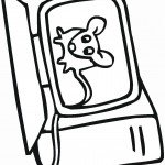 דף צביעה עכבר על מסך מחשב דף צביעה עכבר על מסך מחשב