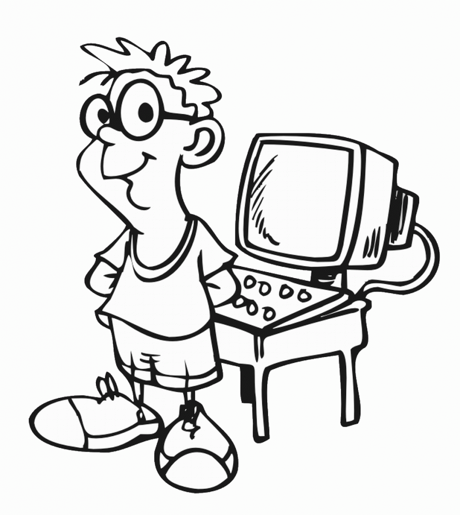 דף צביעה החנון ומחשבו