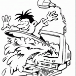 דף צביעה מישהו יוצא מהמחשב שלי דף צביעה מישהו יוצא מהמחשב שלי