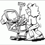 דף צביעה קניות כולל מחשב דף צביעה קניות כולל מחשב