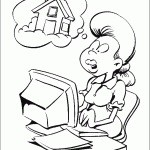 אישה חולמת על בית שראתה במחשב אישה חולמת על בית שראתה במחשב