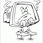 דף צביעה מחשב רותח מכעס דף צביעה מחשב רותח מכעס