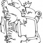 דף צביעה ציפורים מצייצות מול מחשב דף צביעה ציפורים מצייצות מול מחשב