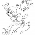 דף צביעה סורה טאקנאצ'י משחקת עם ביומון