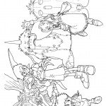 דף צביעה כל גיבורי דיגימון