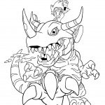 דף צביעה טאי ודיגימון ענק