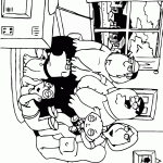 דף צביעה איש משפחה 6